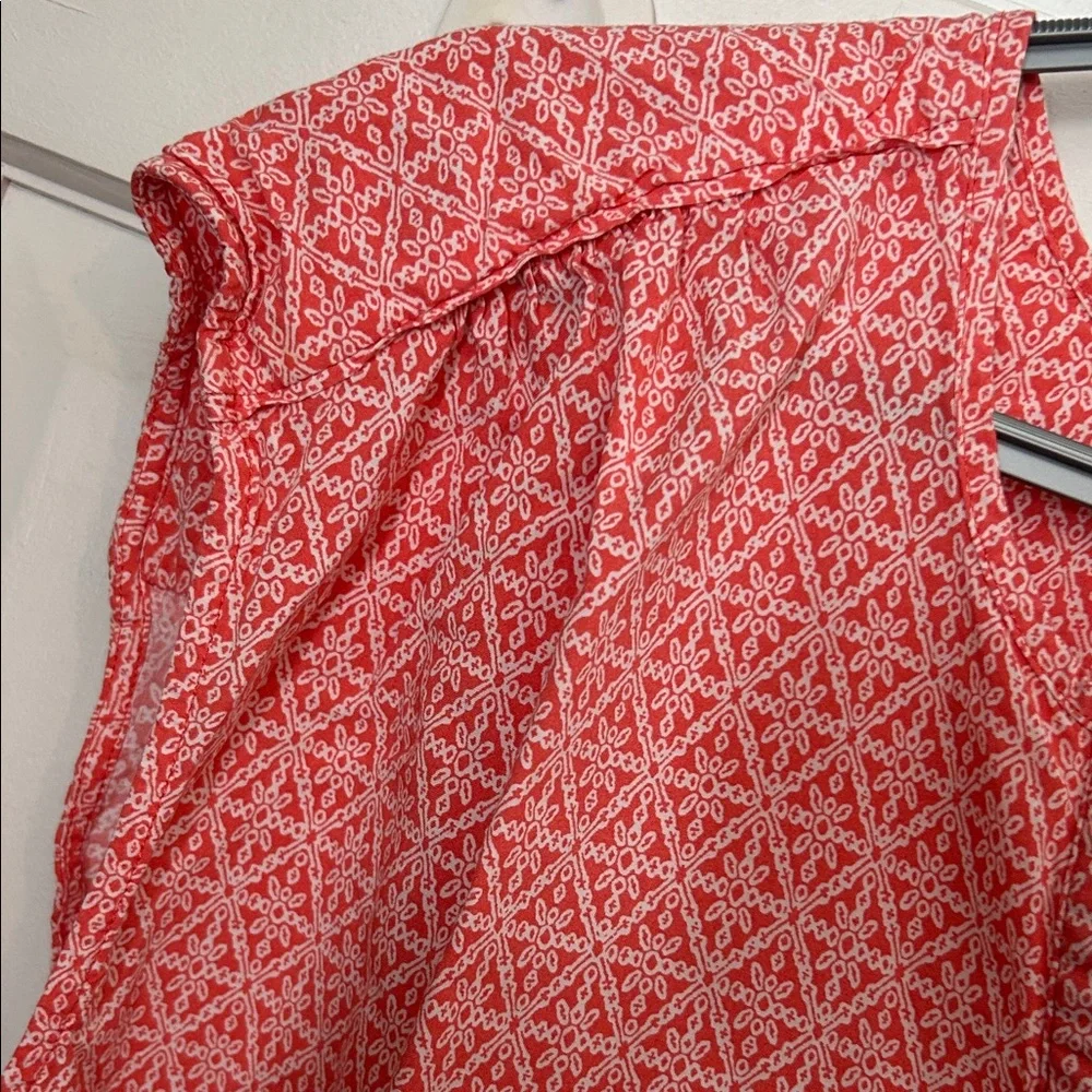 Nicole Miller Coral Patterned Blouse - Picture 3 of 4